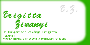 brigitta zimanyi business card
